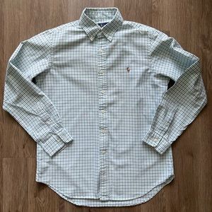 Ralph Lauren White/Green Oxford Shirt